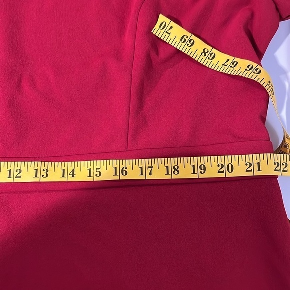 Kasper Crimson Red Flutter Sleeve Sheath Dress NWT - Picture 10 of 14